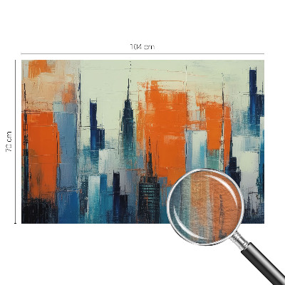 Papel mural texturado decorativo con diseño de ciudad abstracta