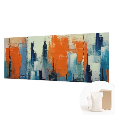 Papel mural texturado decorativo con diseño de ciudad abstracta