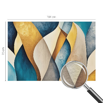 Fotomural decorativo para cabecero de cama con un motivo de abstracción ondulada