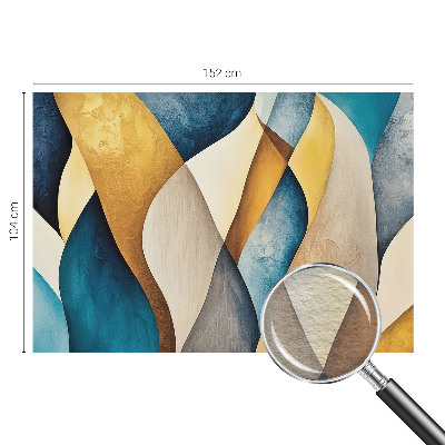Fotomural decorativo para cabecero de cama con un motivo de abstracción ondulada