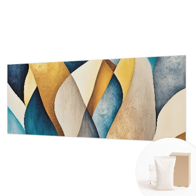 Fotomural decorativo para cabecero de cama con un motivo de abstracción ondulada