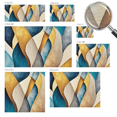 Fotomural decorativo para cabecero de cama con un motivo de abstracción ondulada