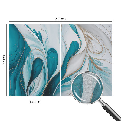 Mural de pared con estampado hermoso con patrones fluidos