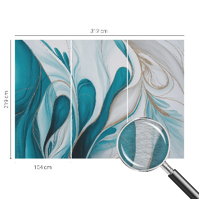 Mural de pared con estampado hermoso con patrones fluidos