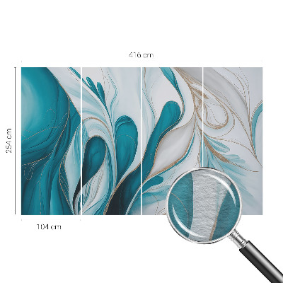 Mural de pared con estampado hermoso con patrones fluidos