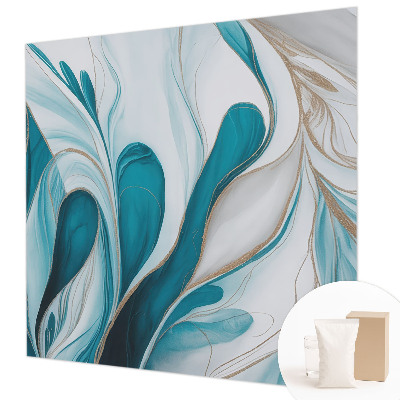 Mural de pared con estampado hermoso con patrones fluidos