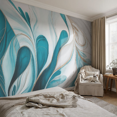 Mural de pared con estampado hermoso con patrones fluidos