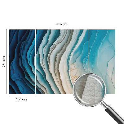 Papel mural texturado decorativo con diseño 'Ondas de armonía' para interiores