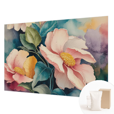 Papel mural con patrón decorativo con motivo floral de estilo elegante