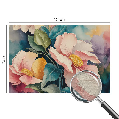 Papel mural con patrón decorativo con motivo floral de estilo elegante
