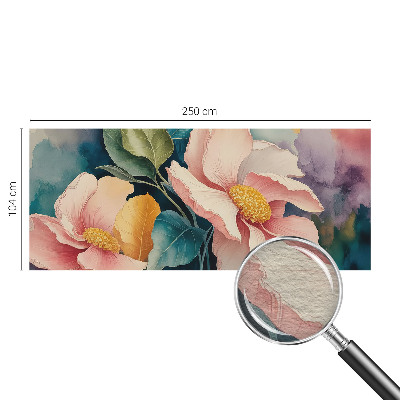 Papel mural con patrón decorativo con motivo floral de estilo elegante