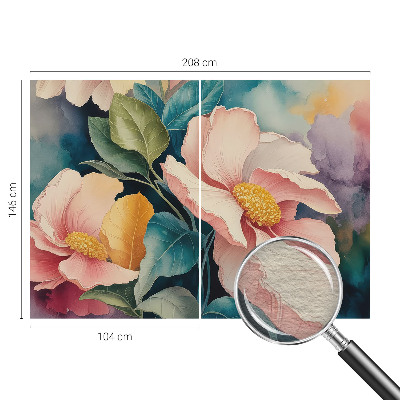 Papel mural con patrón decorativo con motivo floral de estilo elegante