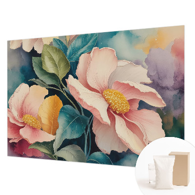 Papel mural con patrón decorativo con motivo floral de estilo elegante