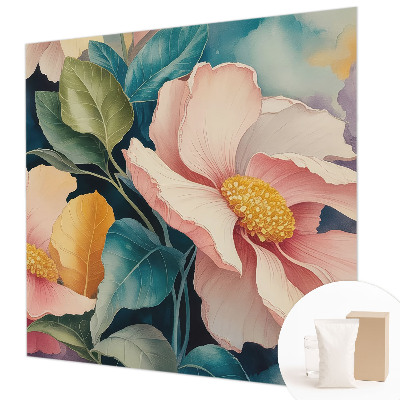 Papel mural con patrón decorativo con motivo floral de estilo elegante