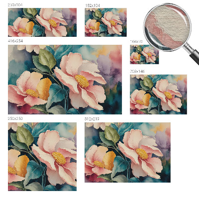 Papel mural con patrón decorativo con motivo floral de estilo elegante