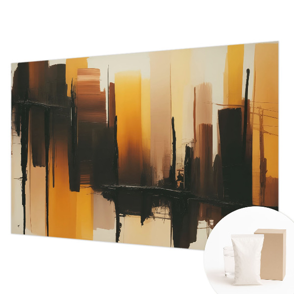 Mural decorativo con diseño de rayas verticales