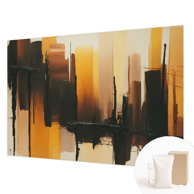 Mural decorativo con diseño de rayas verticales