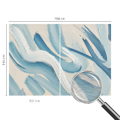 Papel mural con patrón decorativo con motivos de trazos abstractos