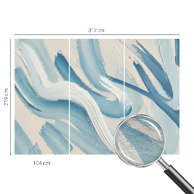 Papel mural con patrón decorativo con motivos de trazos abstractos