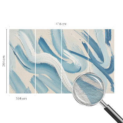 Papel mural con patrón decorativo con motivos de trazos abstractos