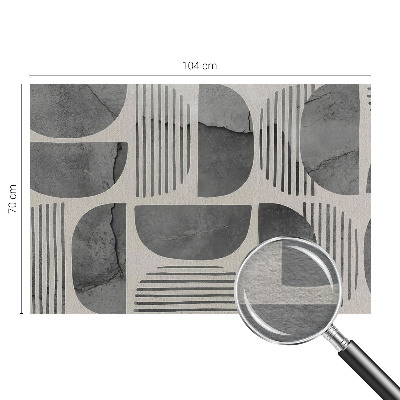 Mural decorativo con formas geométricas