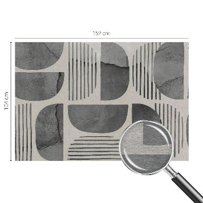 Mural decorativo con formas geométricas