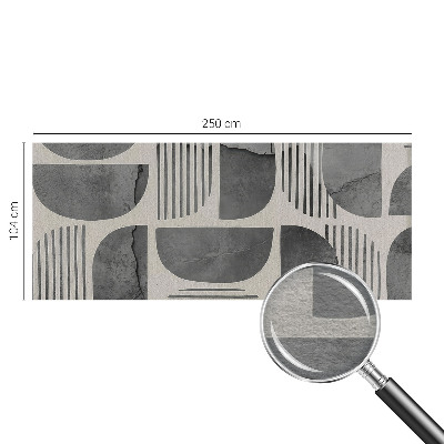 Mural decorativo con formas geométricas