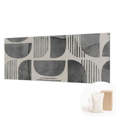 Mural decorativo con formas geométricas