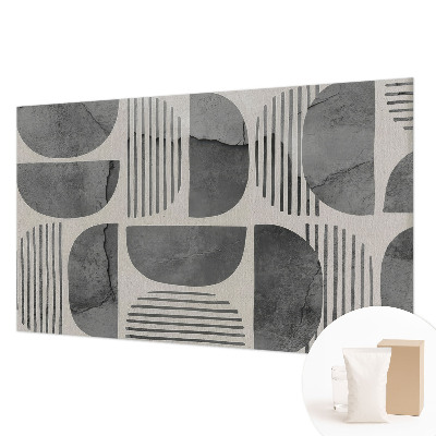 Mural decorativo con formas geométricas