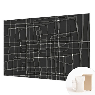Fotomural decorativo para cabecero de cama con diseño de líneas abstractas