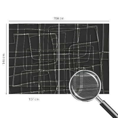 Fotomural decorativo para cabecero de cama con diseño de líneas abstractas