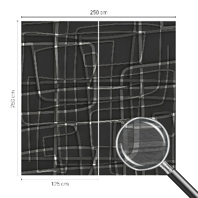 Fotomural decorativo para cabecero de cama con diseño de líneas abstractas