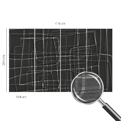 Fotomural decorativo para cabecero de cama con diseño de líneas abstractas