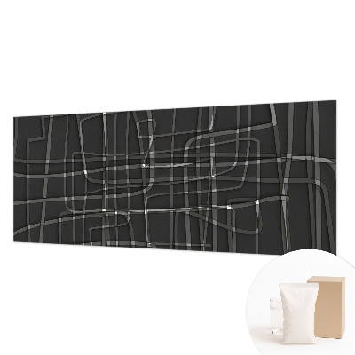 Fotomural decorativo para cabecero de cama con diseño de líneas abstractas