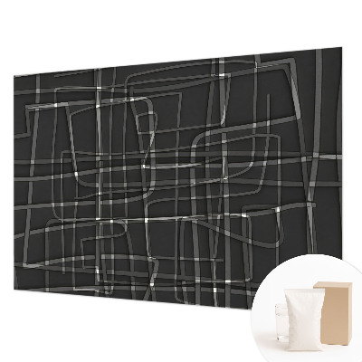 Fotomural decorativo para cabecero de cama con diseño de líneas abstractas