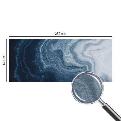 Papel mural con patrón decorativo con motivo de olas azules