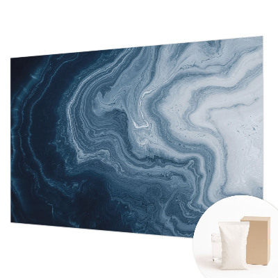Papel mural con patrón decorativo con motivo de olas azules