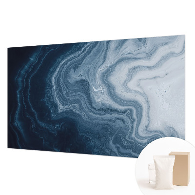 Papel mural con patrón decorativo con motivo de olas azules