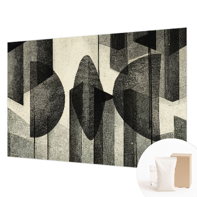 Fotomural decorativo para cabecero de cama con formas geométricas