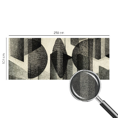 Fotomural decorativo para cabecero de cama con formas geométricas