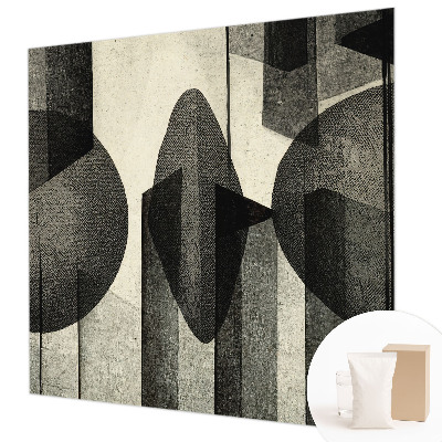 Fotomural decorativo para cabecero de cama con formas geométricas
