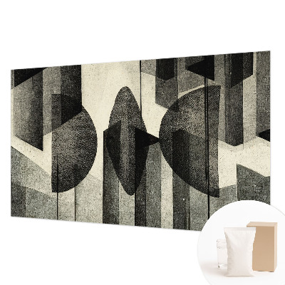 Fotomural decorativo para cabecero de cama con formas geométricas