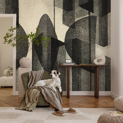 Fotomural decorativo para cabecero de cama con formas geométricas