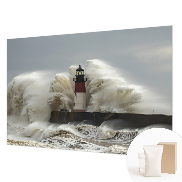 Mural decorativo con diseño de olas del mar