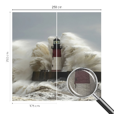 Mural decorativo con diseño de olas del mar