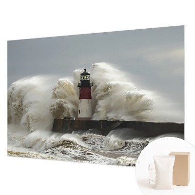 Mural decorativo con diseño de olas del mar