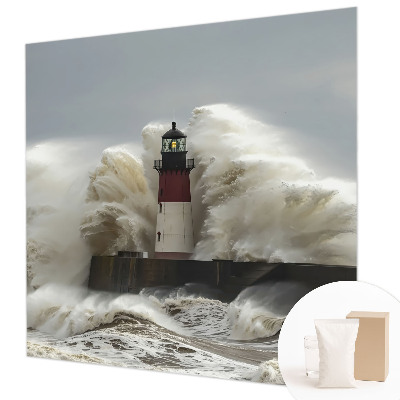 Mural decorativo con diseño de olas del mar