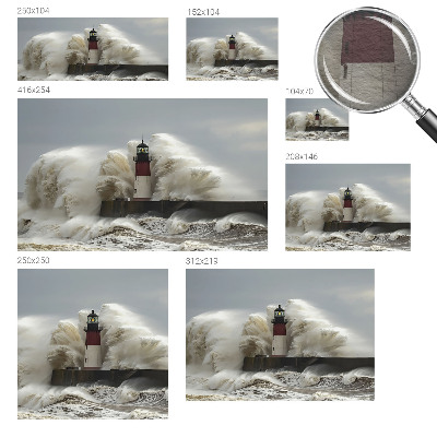 Mural decorativo con diseño de olas del mar