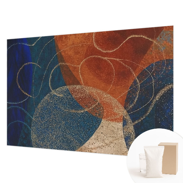 Papel mural texturado decorativo con formas coloridas