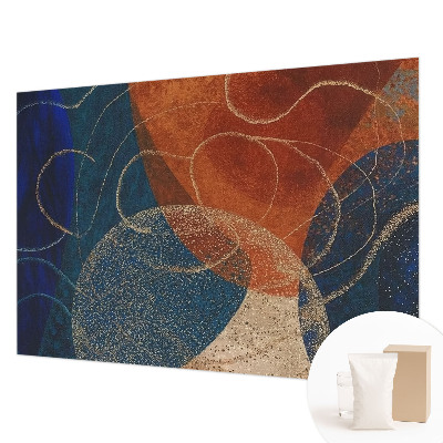 Papel mural texturado decorativo con formas coloridas